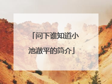 问下谁知道小池澈平的简介