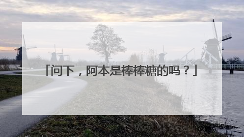 问下，阿本是棒棒糖的吗？