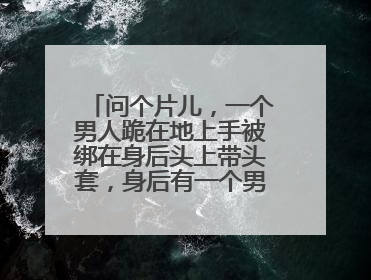 问个片儿，一个男人跪在地上手被绑在身后头上带头套，身后有一个男人拿枪指着他。这是最常见的一幕，剧情