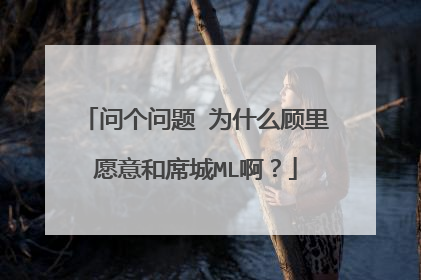 问个问题 为什么顾里愿意和席城ML啊？