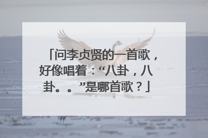 问李贞贤的一首歌,好像唱着:“八卦,八卦。。”是哪首歌?