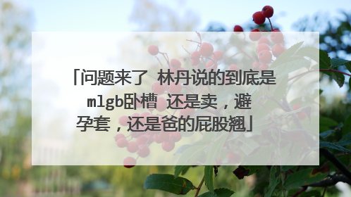 问题来了 林丹说的到底是 mlgb卧槽 还是卖,避孕套,还是爸的屁股翘