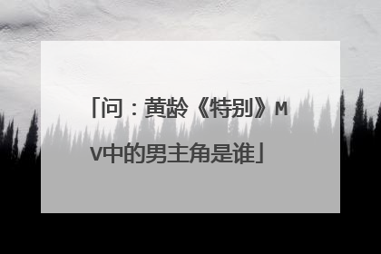 问：黄龄《特别》MV中的男主角是谁