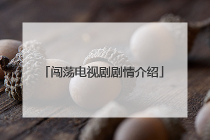 闯荡电视剧剧情介绍