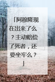 阿穆隆现在出来了么？主动赔偿了死者，还要坐牢么？