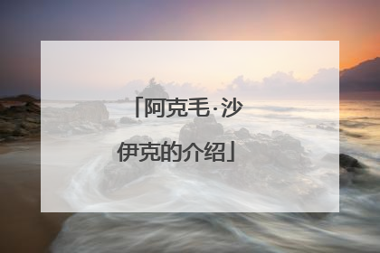 阿克毛·沙伊克的介绍
