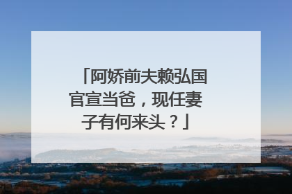阿娇前夫赖弘国官宣当爸,现任妻子有何来头?