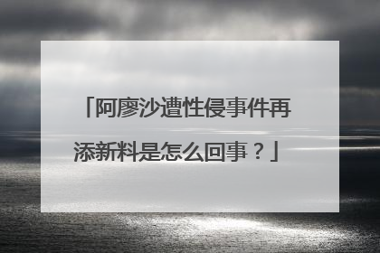 阿廖沙遭性侵事件再添新料是怎么回事？