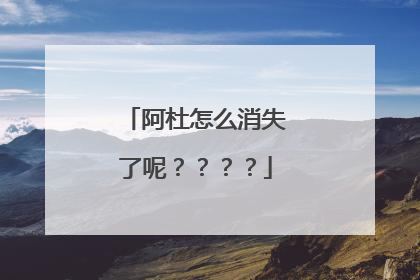 阿杜怎么消失了呢????