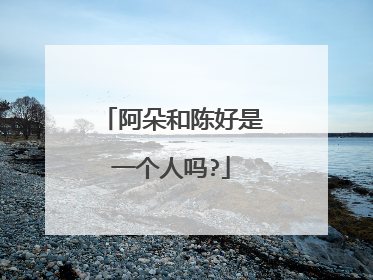 阿朵和陈好是一个人吗?