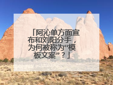 阿沁单方面宣布和刘阳分手，为何被称为“模板文案”？