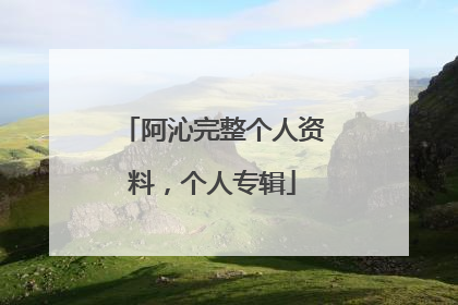 阿沁完整个人资料,个人专辑