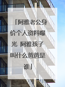 阿雅老公身价个人资料曝光 阿雅孩子叫什么爸爸是谁
