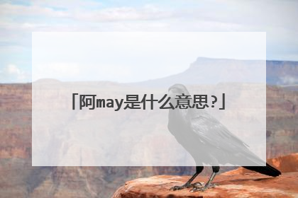 阿may是什么意思?