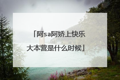 阿sa阿娇上快乐大本营是什么时候
