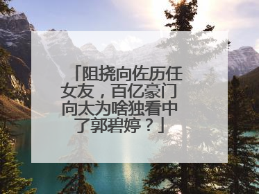 阻挠向佐历任女友，百亿豪门向太为啥独看中了郭碧婷？