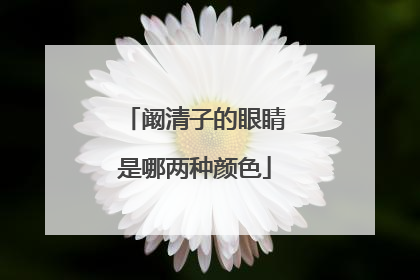 阚清子的眼睛是哪两种颜色