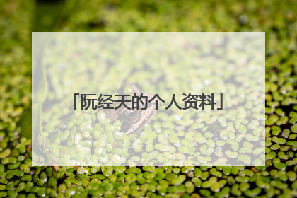 阮经天的个人资料