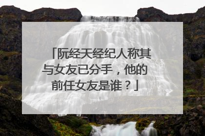阮经天经纪人称其与女友已分手，他的前任女友是谁？