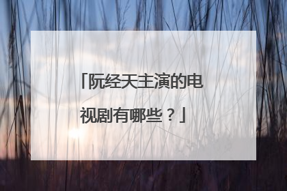 阮经天主演的电视剧有哪些？