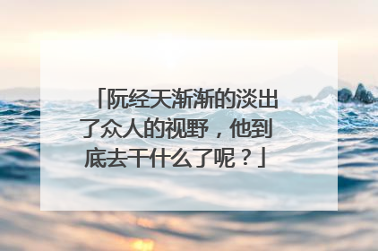阮经天渐渐的淡出了众人的视野，他到底去干什么了呢？