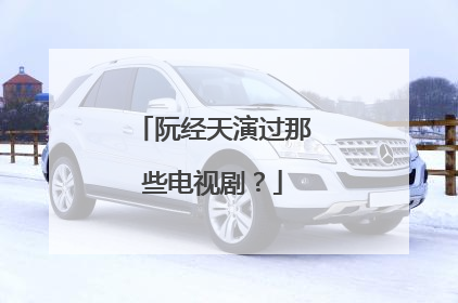 阮经天演过那些电视剧?