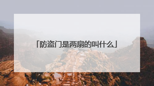 防盗门是两扇的叫什么