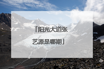 阳光大道张艺源是哪期