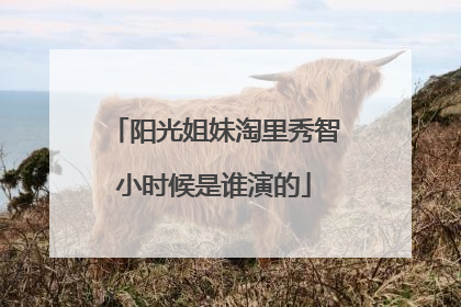 阳光姐妹淘里秀智小时候是谁演的