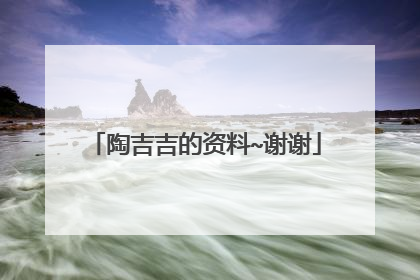 陶吉吉的资料~谢谢