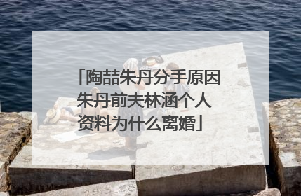 陶喆朱丹分手原因 朱丹前夫林涵个人资料为什么离婚