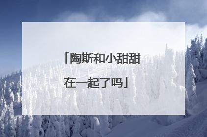 陶斯和小甜甜在一起了吗