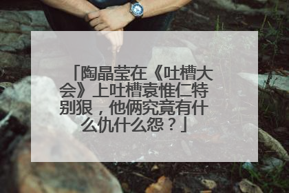 陶晶莹在《吐槽大会》上吐槽袁惟仁特别狠,他俩究竟有什么仇什么怨?