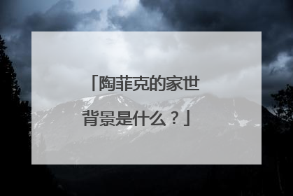 陶菲克的家世背景是什么？