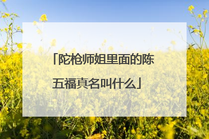 陀枪师姐里面的陈五福真名叫什么