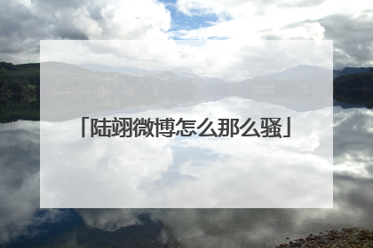 陆翊微博怎么那么骚