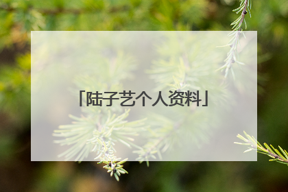陆子艺个人资料