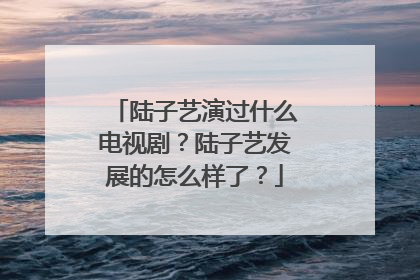 陆子艺演过什么电视剧?陆子艺发展的怎么样了?