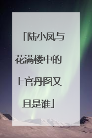 陆小凤与花满楼中的上官丹图又且是谁