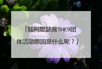 陆柯燃缺席THE9团体活动原因是什么呢?