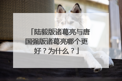 陆毅版诸葛亮与唐国强版诸葛亮哪个更好？为什么？