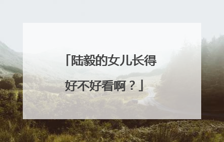 陆毅的女儿长得好不好看啊?