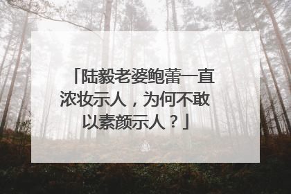 陆毅老婆鲍蕾一直浓妆示人，为何不敢以素颜示人？