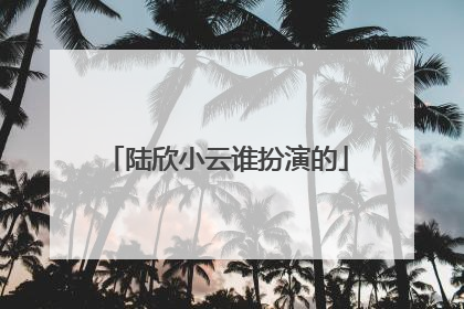 陆欣小云谁扮演的