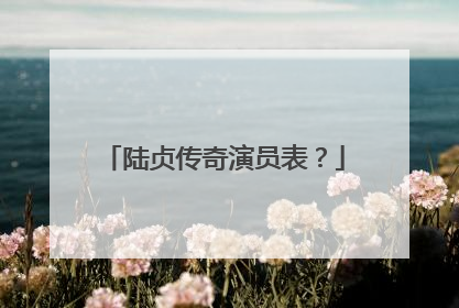 陆贞传奇演员表?