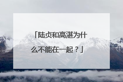 陆贞和高湛为什么不能在一起？