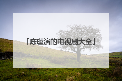 陈瑾演的电视剧大全