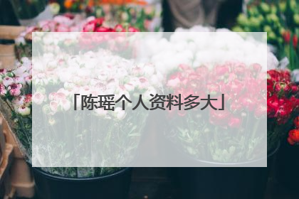 陈瑶个人资料多大