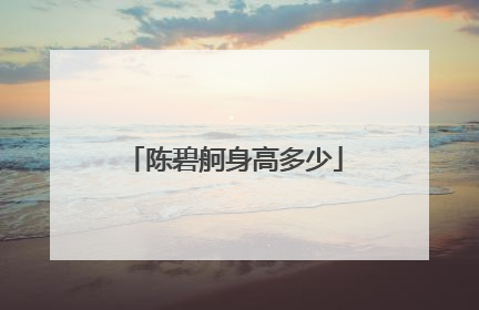 陈碧舸身高多少