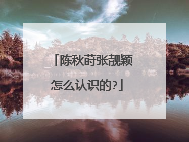 陈秋莳张靓颖怎么认识的?